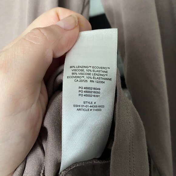 ARITZIA Babaton Boardroom Longsleeve Cowlneck in Taupe Size S - Picture 7 of 7